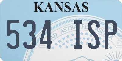 KS license plate 534ISP