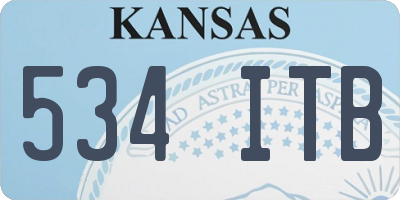 KS license plate 534ITB