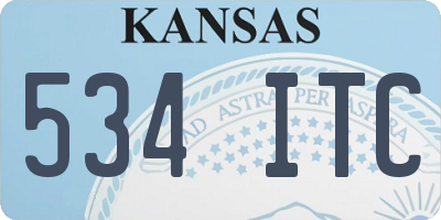 KS license plate 534ITC