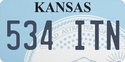 KS license plate 534ITN
