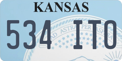 KS license plate 534ITO