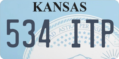 KS license plate 534ITP