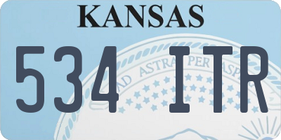 KS license plate 534ITR
