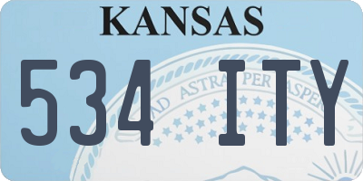 KS license plate 534ITY