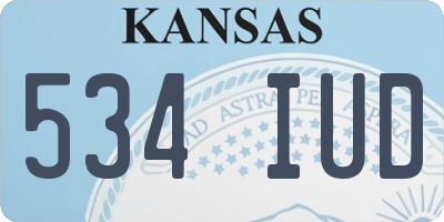 KS license plate 534IUD