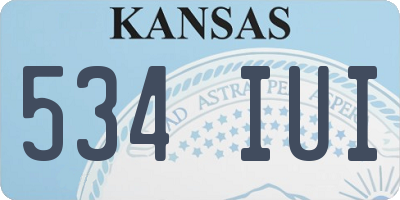 KS license plate 534IUI