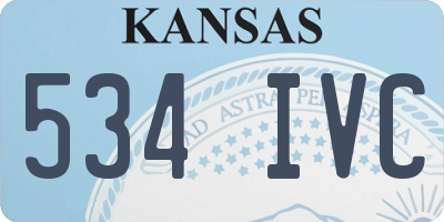 KS license plate 534IVC