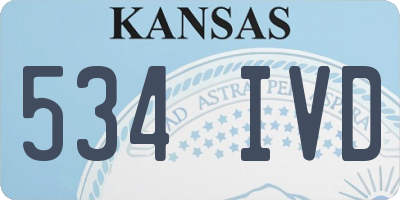 KS license plate 534IVD