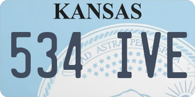 KS license plate 534IVE