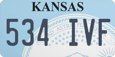 KS license plate 534IVF