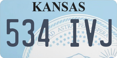 KS license plate 534IVJ