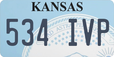 KS license plate 534IVP