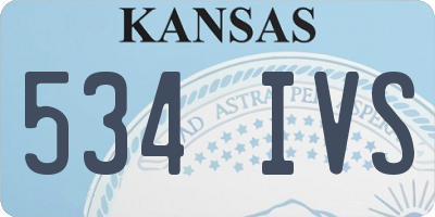 KS license plate 534IVS