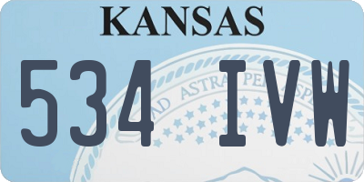 KS license plate 534IVW