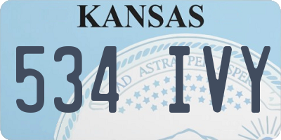 KS license plate 534IVY