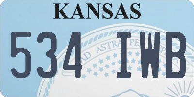 KS license plate 534IWB