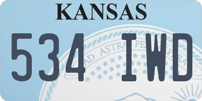 KS license plate 534IWD