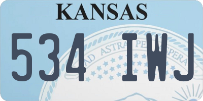 KS license plate 534IWJ
