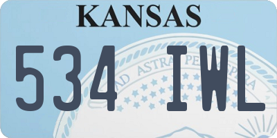 KS license plate 534IWL