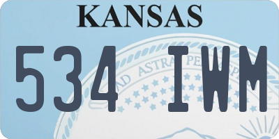 KS license plate 534IWM
