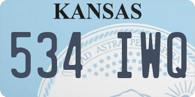KS license plate 534IWQ