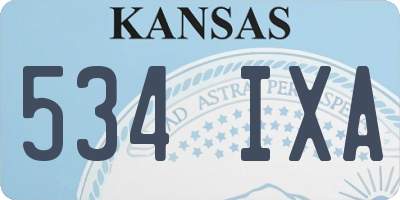 KS license plate 534IXA