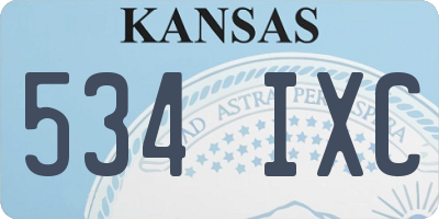 KS license plate 534IXC
