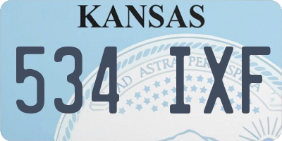 KS license plate 534IXF