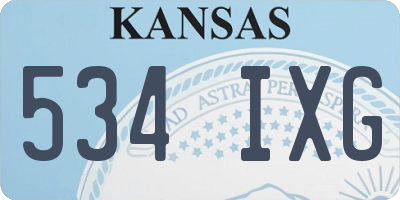 KS license plate 534IXG