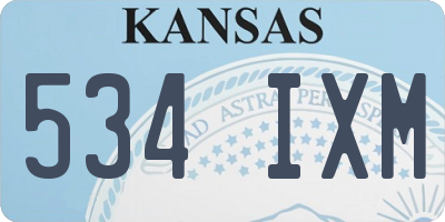 KS license plate 534IXM
