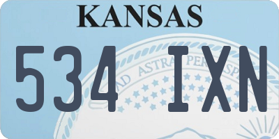 KS license plate 534IXN