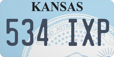 KS license plate 534IXP