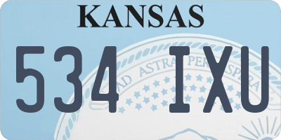 KS license plate 534IXU