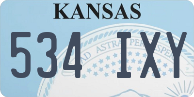 KS license plate 534IXY