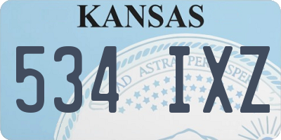 KS license plate 534IXZ