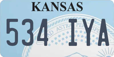 KS license plate 534IYA