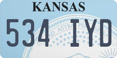 KS license plate 534IYD