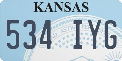 KS license plate 534IYG