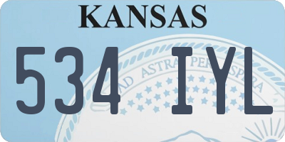 KS license plate 534IYL
