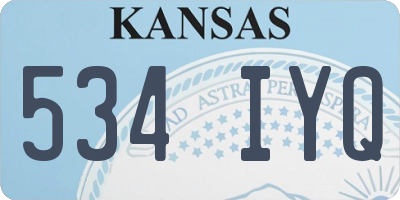 KS license plate 534IYQ