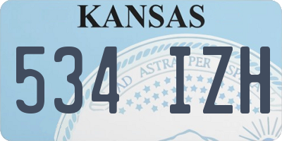 KS license plate 534IZH