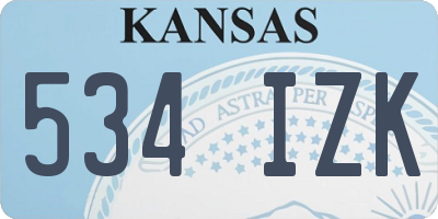 KS license plate 534IZK