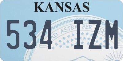 KS license plate 534IZM