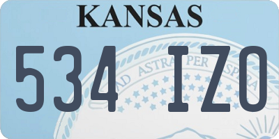 KS license plate 534IZO