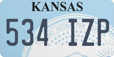KS license plate 534IZP
