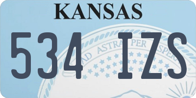 KS license plate 534IZS