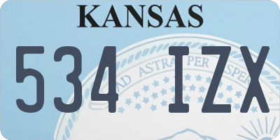 KS license plate 534IZX