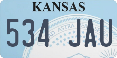KS license plate 534JAU