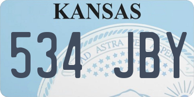 KS license plate 534JBY