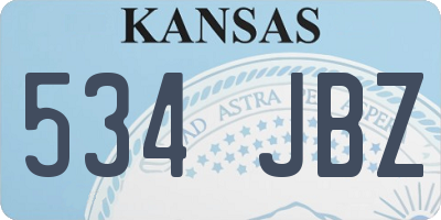 KS license plate 534JBZ